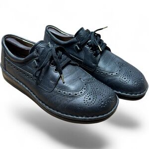 Classic Finn Comfort York Men’s Black Wingtip